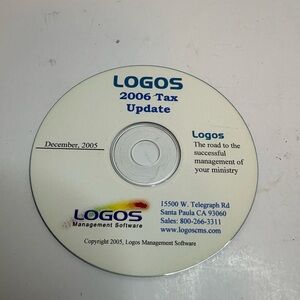 LOGOS by Lori Goldstein White CD with Blue Text and Multicolor Logo
